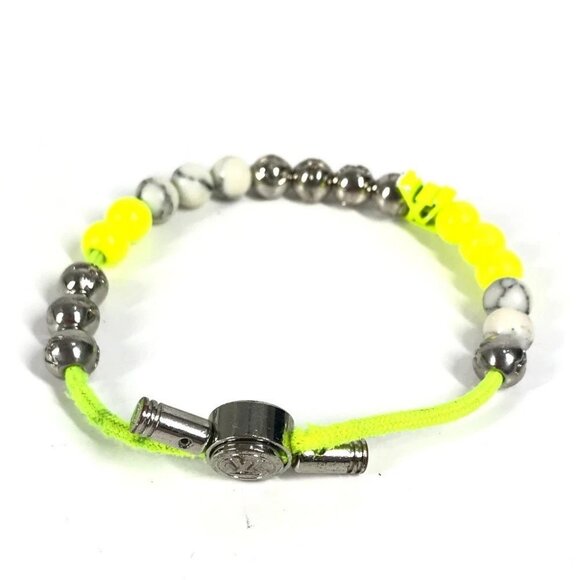 LOUIS VUITTON M00510 Bracelet Monogram Beaded Bangle Metal yellow - Picture 3 of 11